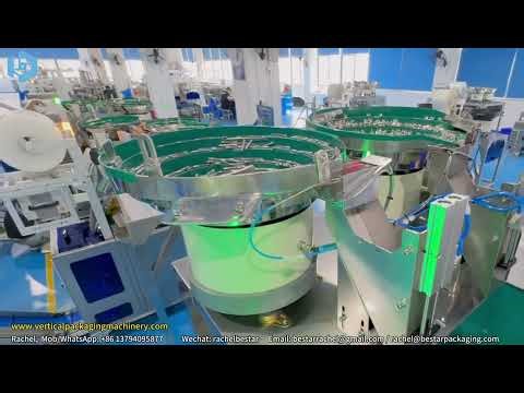 Continuous Bagging Machine for Furniture Hardware, Single Item Per Bag Design