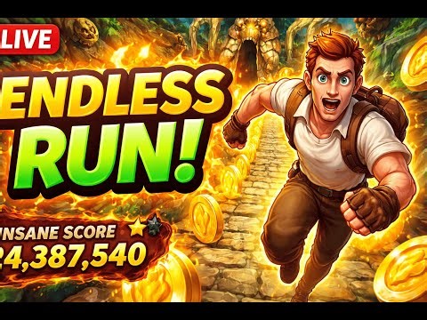 🔴LIVE | Temple Run INFINITE RUN 🔥 | Can the BOT Hit MAX SCORE? LIVE NOW