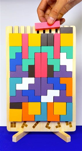 Colorful Wooden Tetris Puzzle