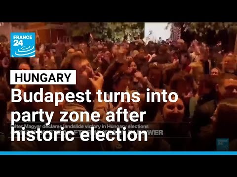 Budapest turns into party zone after historic election that ends Orban era • FRANCE 24 English