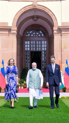 PM Modi's meet & greet with H.S.H. Hereditary Prince Alois of Liechtenstein | #shorts