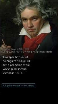 Ludwig van Beethoven — String Quartet No. 4 in C Minor: 1. Allegro ma non tanto (opening)