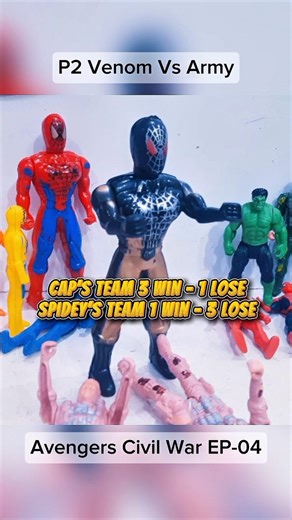 Venom vs Soldiers fight P2 | Civil War EP-04 | Toy Fight | #venom #avengers #spiderman #shorts #mcu