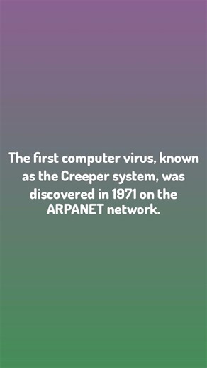 Daily Debug. / The first computer virus, known as the Creeper syste...