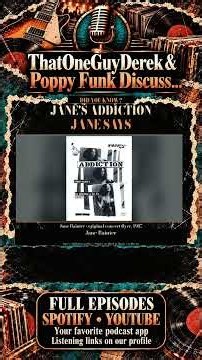 Jane's Addiction — Jane Says | Did You Know?