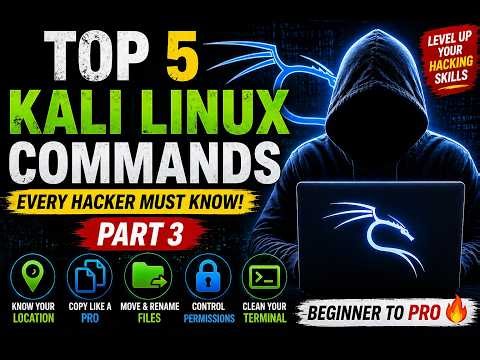 Top 5 Kali Linux Commands Every Hacker Must Know (Part 3) 🔥 Beginner to Pro | VAPT by kd