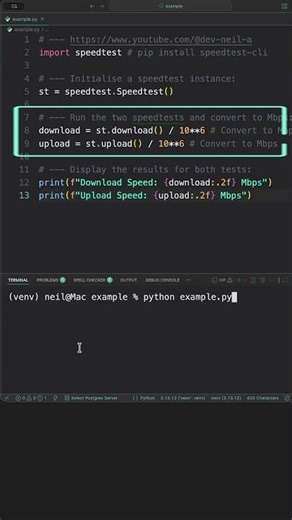 Perform an Internet Connection Speed Test Using Python