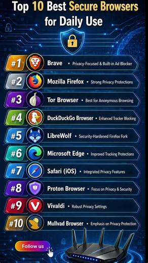 Top 10 Best Secure Browsers for Privacy 2027 | #top10browsers #bestprivacybrowser2027