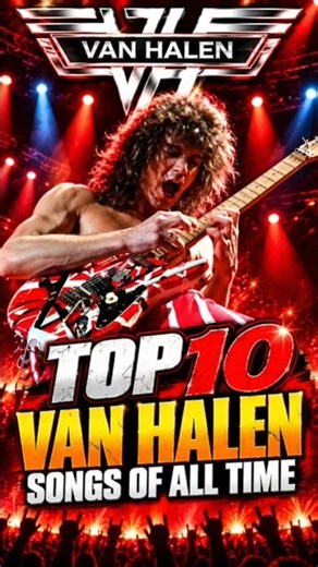TOP 10 BEST Van Halen Songs of All Time! #top10 #vanhalen #classicrock #ranked #shorts