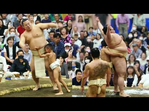 大相撲力士がチビッコに振り回される⁉️【大相撲 秋巡業 明石場所2026】Kids’ Sumo 翔猿 熱海富士 朝紅龍 朝翠龍