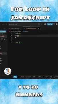 For loop in Js. #javascripttutorial #javascriptbeginners #shortvideos
