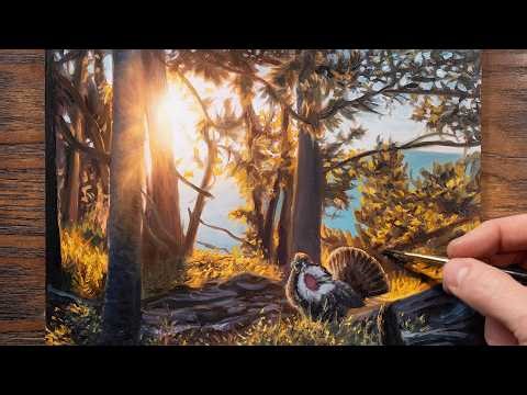 Oil Painting – Morning Light Through Trees