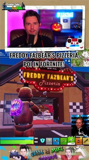FREDDY FAZBEAR'S PIZZERIA POI IN FORTNITE! #shorts #fortnite #fortnitemares