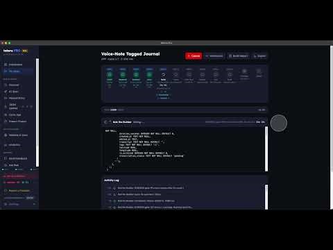 Voice Recorder & Tagger IOS by a pipeline of AI agents ,real cost, bugs, full pipeline Tateru Pro