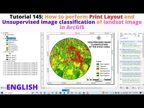 How to perform Print Layout and Unsupervised image classification of landsat image in ArcGIS