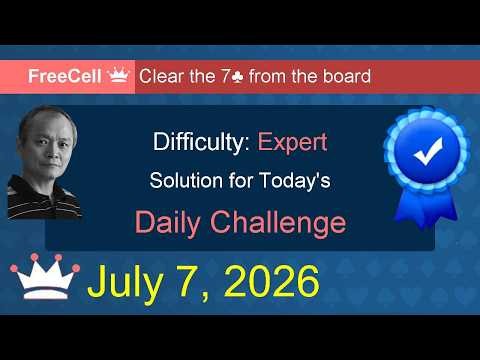 Microsoft Solitaire Collection: FreeCell - Expert - July 7, 2026