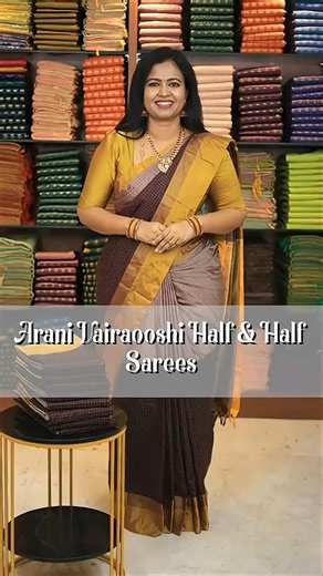 Premium Arani vairaooshi half n half saree | DSR Sarees | Booking: 9653484447 | www.dsrsarees.com