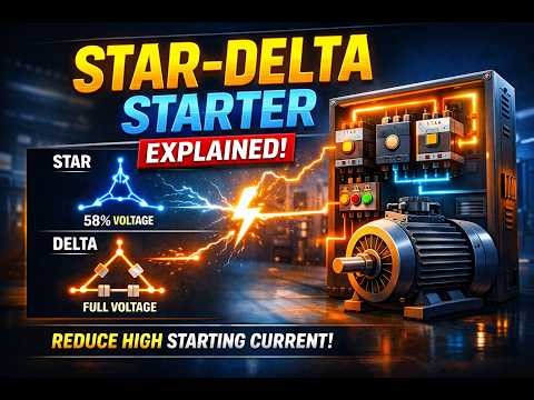 Star-Delta Starter Explained | How 3-Phase Motors Start Safely ⚡
