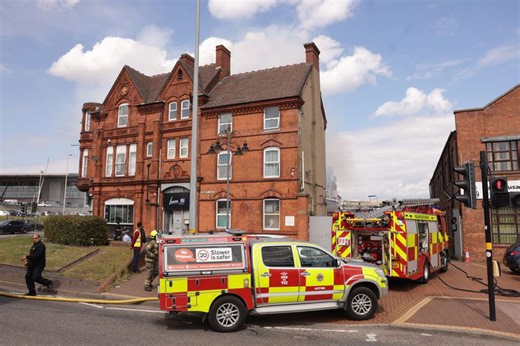 Huge blaze breaks out at Aston business as 20 firefighters battle inferno after 'explosion'