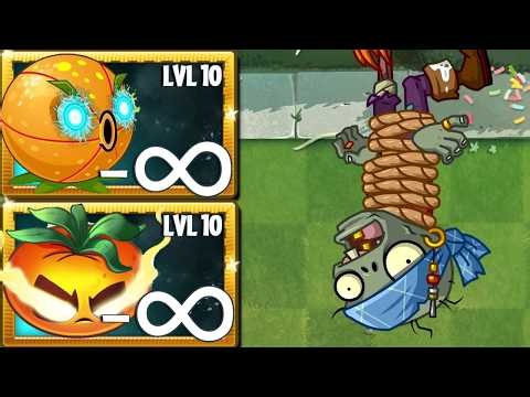 Every Plants POWER UP Infinite ! Vs 100 Pelican Zombies Level 10 - Who will win? - PvZ 2