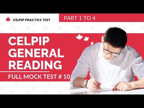 CELPIP General Reading Test 2026 (Part 1 to 4) - Full Mock Test # 10