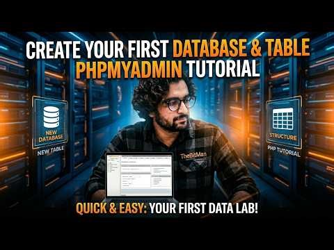 Create First Database & Table in phpMyAdmin | MySQL Tutorial for Beginners (Step-by-Step) - Lec 2