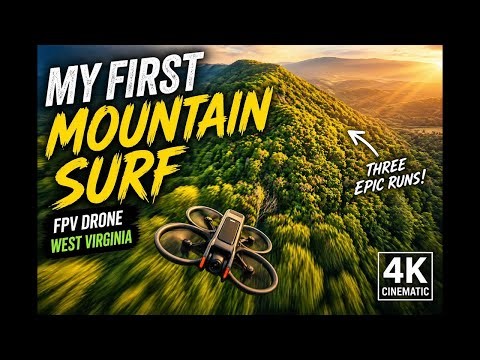 My First Mountain Surf 🏔️ FPV Drone Racing Down a Forest Mountain (4K)