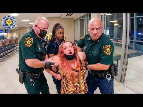 Entitled Karen Causes a Massive Scene on the Airplane | Karens Getting Arrested By Police