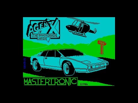 Agent X in the Brain Drain Caper #4K #HQ intro + #music theme + gameplay Spectrum #remastered (1986)