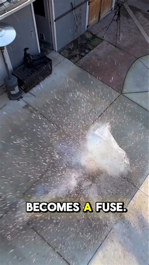 Snap Storm 😱 Ready for more? follow now!⚡ A massive pile of snap fireworks hits the ground—and instantly erupts into a thunderous chain reaction. These “bang snaps” use silver fulminate, which detonates from pressure, so when thousands land together, the popping races through the pile in milliseconds. It’s loud, smoky, and surprisingly powerful, showing how small reactions can scale fast when combined. Satisfying to watch, but a reminder that even novelty fireworks need space and caution. #fire