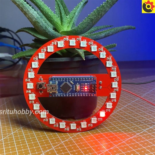 Arduino Nano Pixel LED Ring with WS2812B LEDs In this project, we’ll learn how to make a Pixel LED Ring using an Arduino Nano board. I used 24 WS2812B LEDs, which are perfect for creating colorful light patterns. #arduino #arduinouno #LED #arduinoprojects #arduinoprogramming #diyprojects #arduinotutorial #electronicprojects #electronictutorials #sritu_hobby | SriTu Hobby