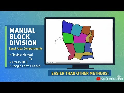 Manual Equal Area Block Division in ArcGIS 10.8 | Flexible Compartment Mapping using Google Earth