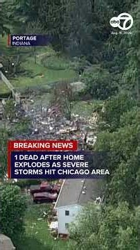 1 dead after NW Indiana home explodes as tornado-warned storm tears through area