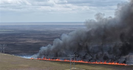 Wildfires raging across the U.S. in not-so-usual places