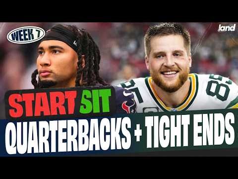 Week 7 QBs & TEs You Need To START & SIT