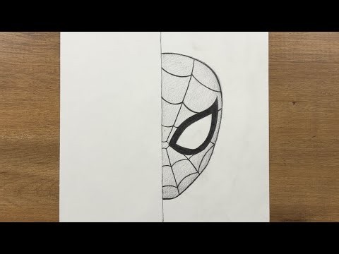 How to Draw Spider-Man’s Half Face | Easy Step-by-Step Drawing Tutorial
