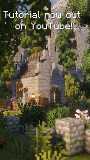 Tutorial now up for this Medieval Stone House in Minecraft! #archicraft #minecraft #minecraftchurch