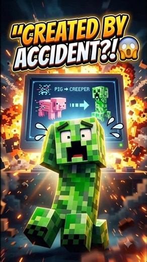 Minecraft Creeper Was Created By Accident?! 😱💥 #Minecraft