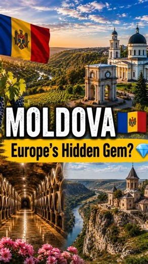 Moldova 🇲🇩 Least Visited Country in Europe? #travel #sorts #exploreworld #facts #tourism #reels