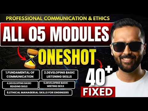All 5 Modules One Shot | Professional Communication & Ethics | 40+ Marks Fixed 💯 | Pradeep Giri Sir