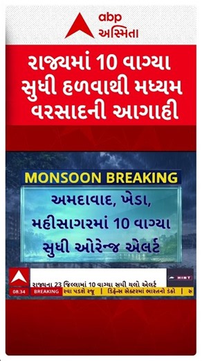 Gujarat Rain Forecast | રાજ્યમાં 10 વાગ્યા સુધી હળવાથી મધ્યમ વરસાદની આગાહી
