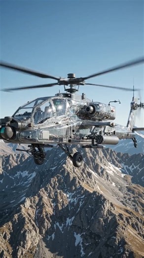 What If the Apache Helicopter Was Made of Glass? 😱🚁 #Shorts
