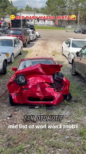 Baby Red Mazda Miata Ohnoo😭 #automobile #jdm #mazdamiata #miata #car #cars #edit