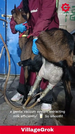 Automated Goat Milking: Modern Farming Technology in Action