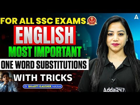 SSC English Classes 2026 | One Word Substitutions Most Important Questions | English By Bharti Mam