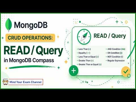 MongoDB CRUD Operations | READ data using MongoDB Queries, Filters & Operators in MongoDB Compass