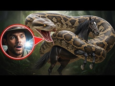 Giant Python Attacks Horse… What Happened Next Is Unbelievable!😭
