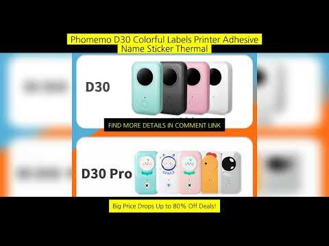 Phomemo D30 Colorful Labels Printer Adhesive Name Sticker Thermal Rolls Ticket