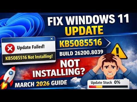 Windows 11 Update KB5085516 Won’t Install? Step-by-Step Fix (2026)