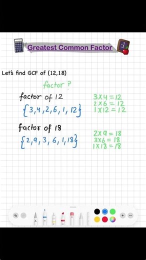 Greatest common factor explained step by step | Factors and multiples